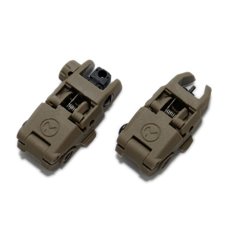 MBUS GEN 1 Back-Up Front and Rear Folding sights Tan
